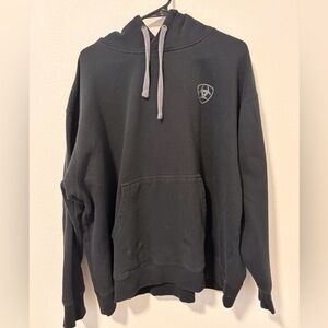 Ariat Black Hoodie with Gray Drawstrings (See description & picture)
